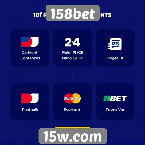 Métodos de pagamento disponíveis no 158bet